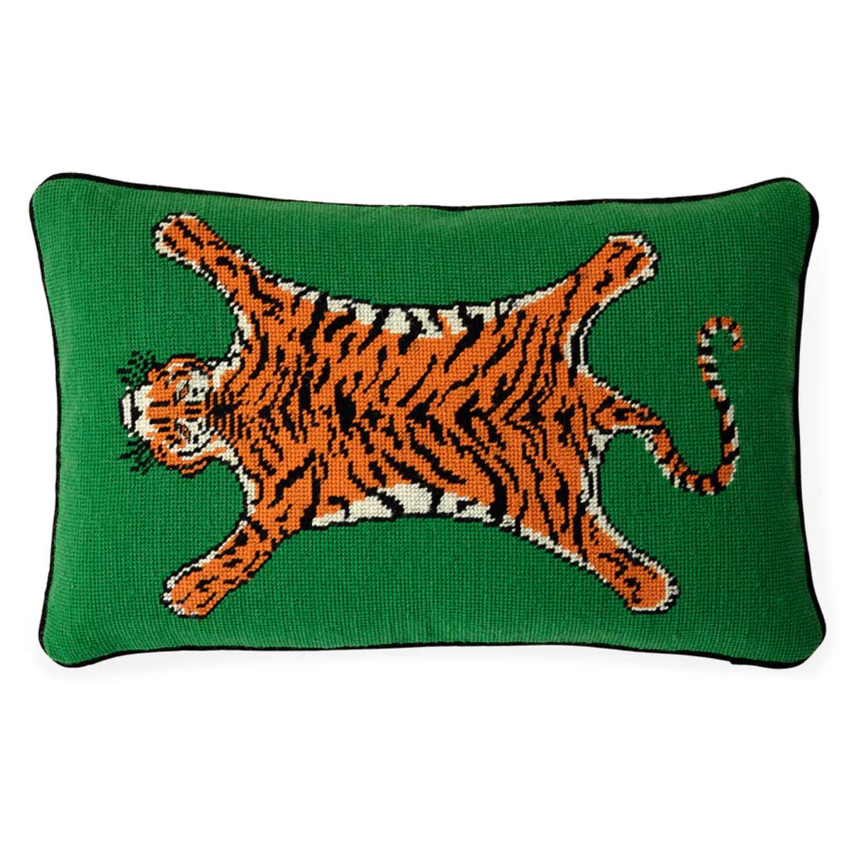 Jonathan Adler Tiger Needlepoint Cushion