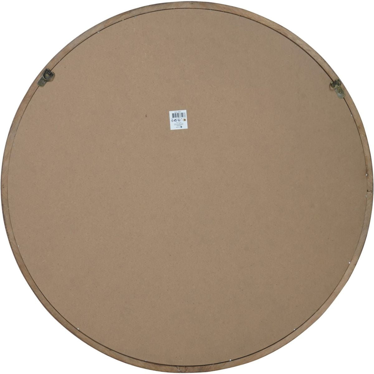 Libra Interiors Tilburg Round Wood Mirror Brown 80cm