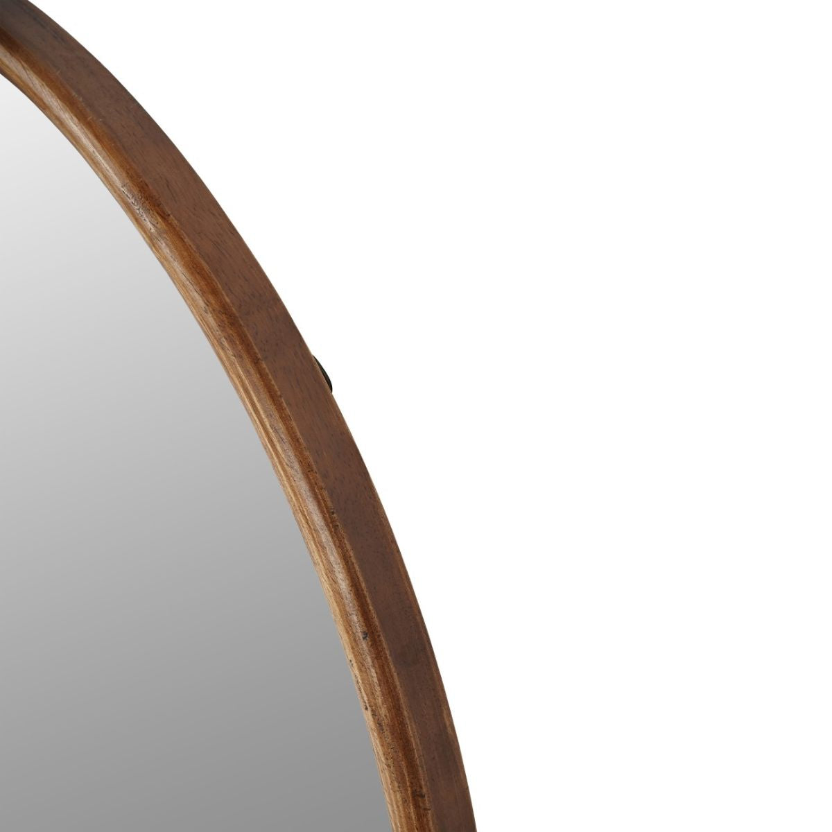 Libra Interiors Tilburg Round Wood Mirror Brown 80cm