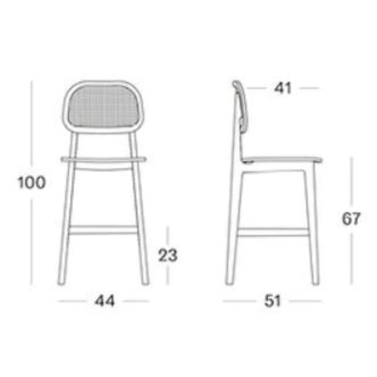 Vincent Shepherd Titus Bar Stool - Natural Oak Varnish