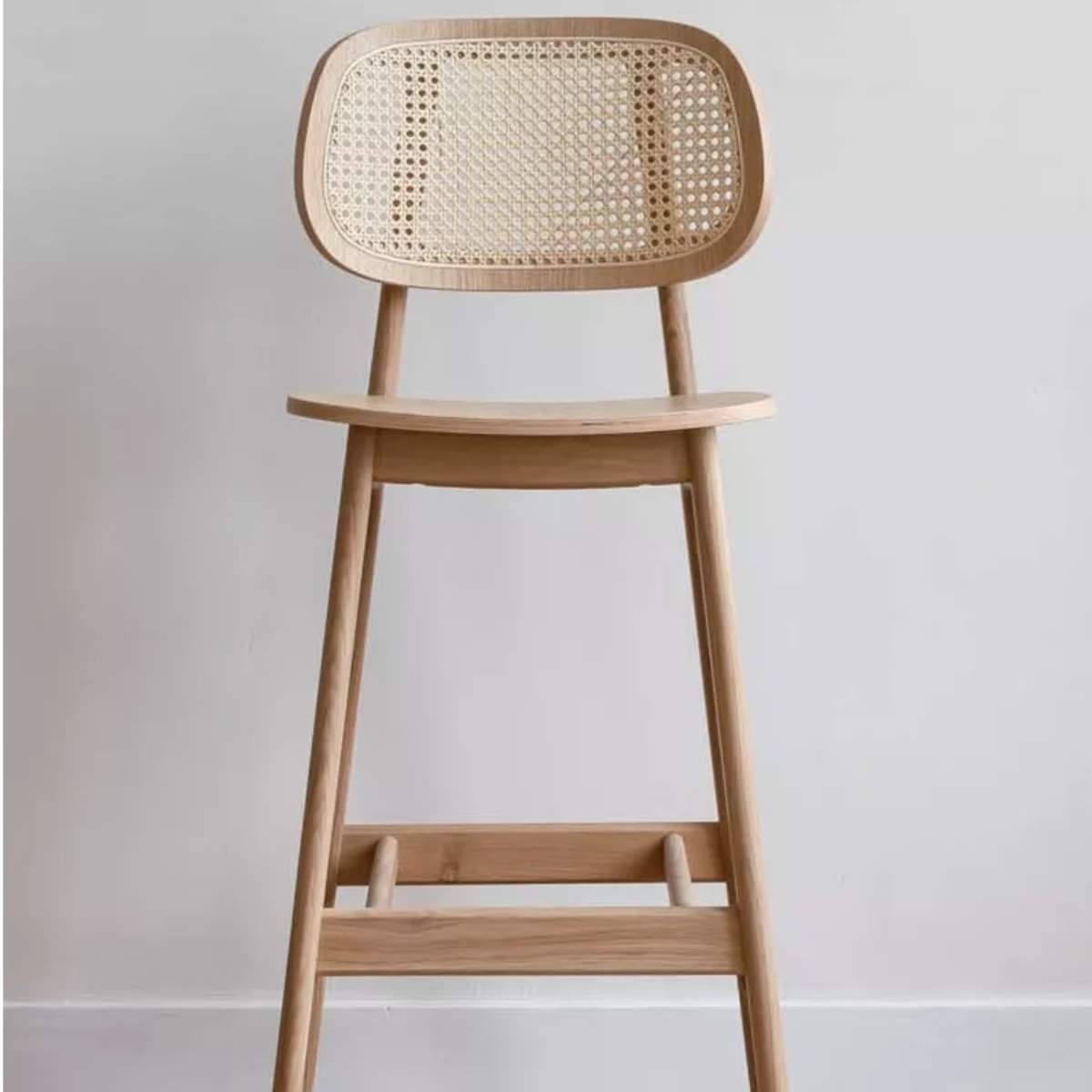 Vincent Shepherd Titus Bar Stool - Natural Oak Varnish