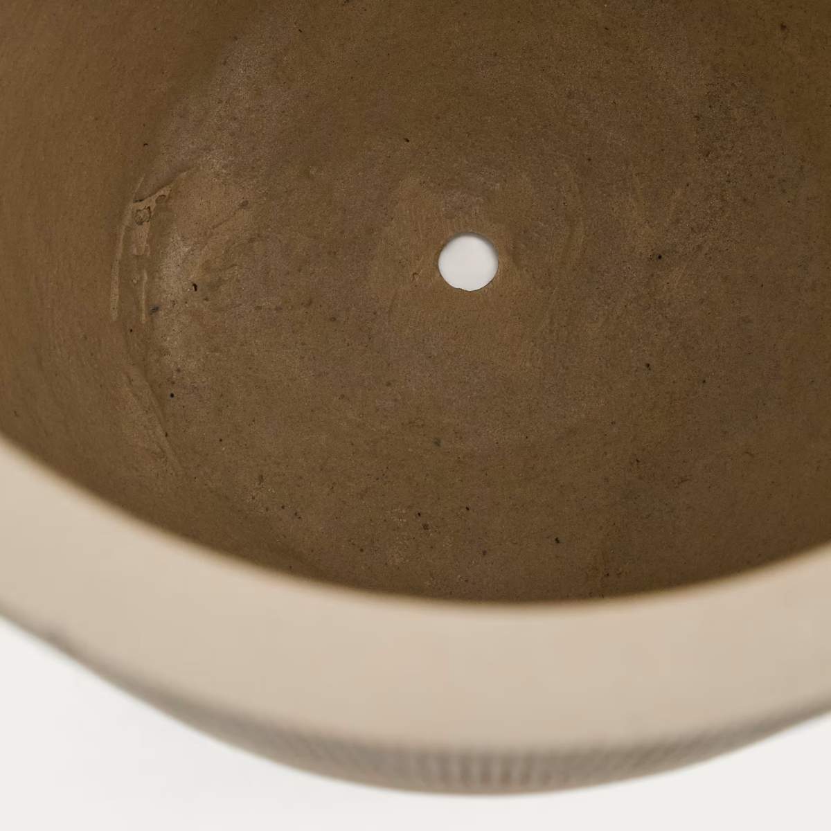Kave Home Tival beige cement-effect planter Ø 45 cm / Ø 32 cm