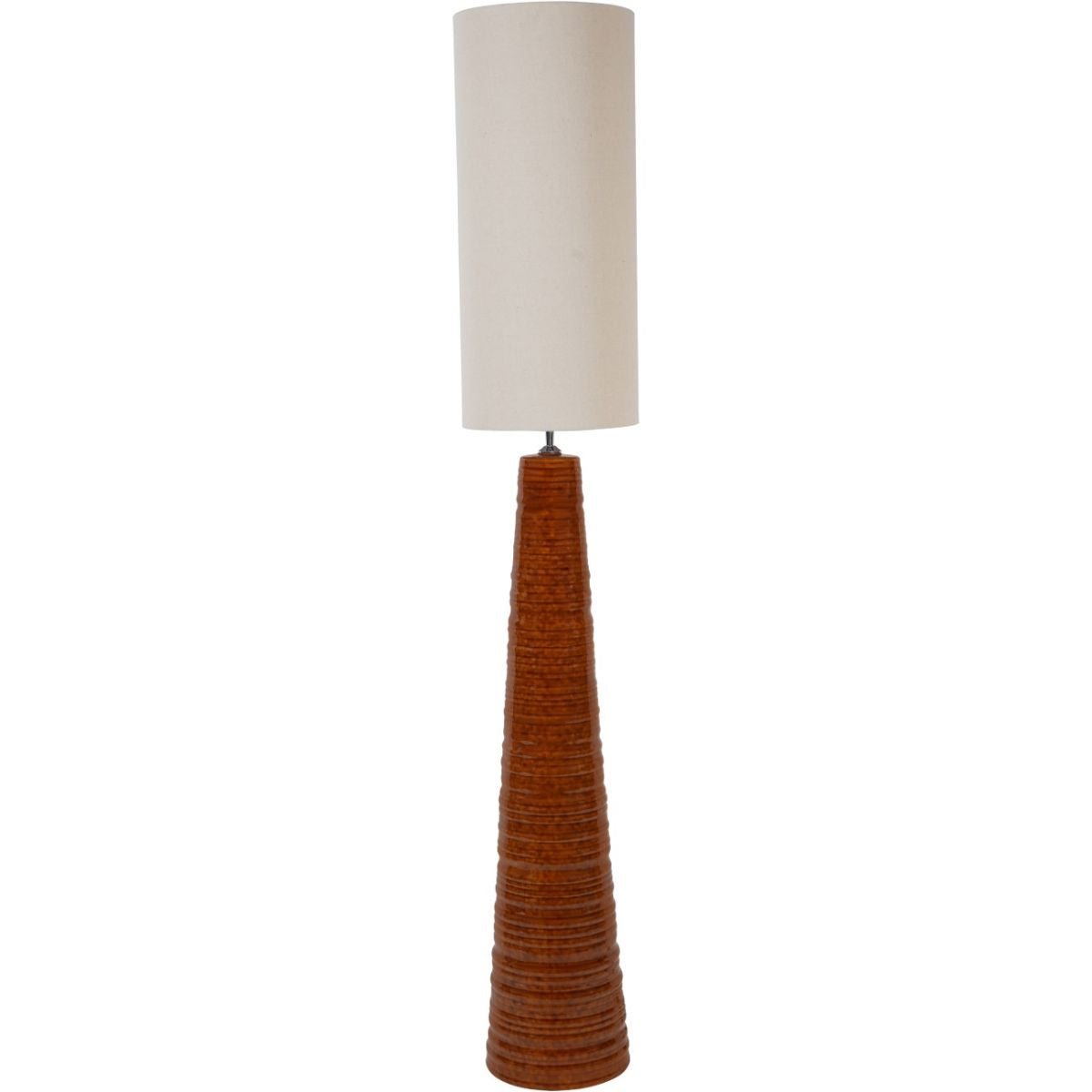Libra Interiors Tivoli Tall Ceramic Floor Lamp Terracotta with Shade E27 60W