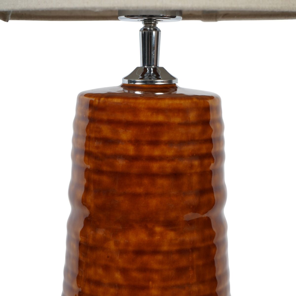 Libra Interiors Tivoli Tall Ceramic Floor Lamp Terracotta with Shade E27 60W