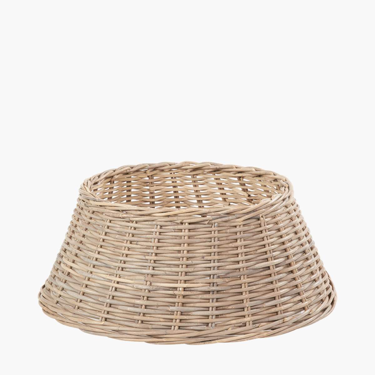 Pacific Lifestyle Tobs Grey Kubu Rattan Christmas Tree Basket Skirt Ring
