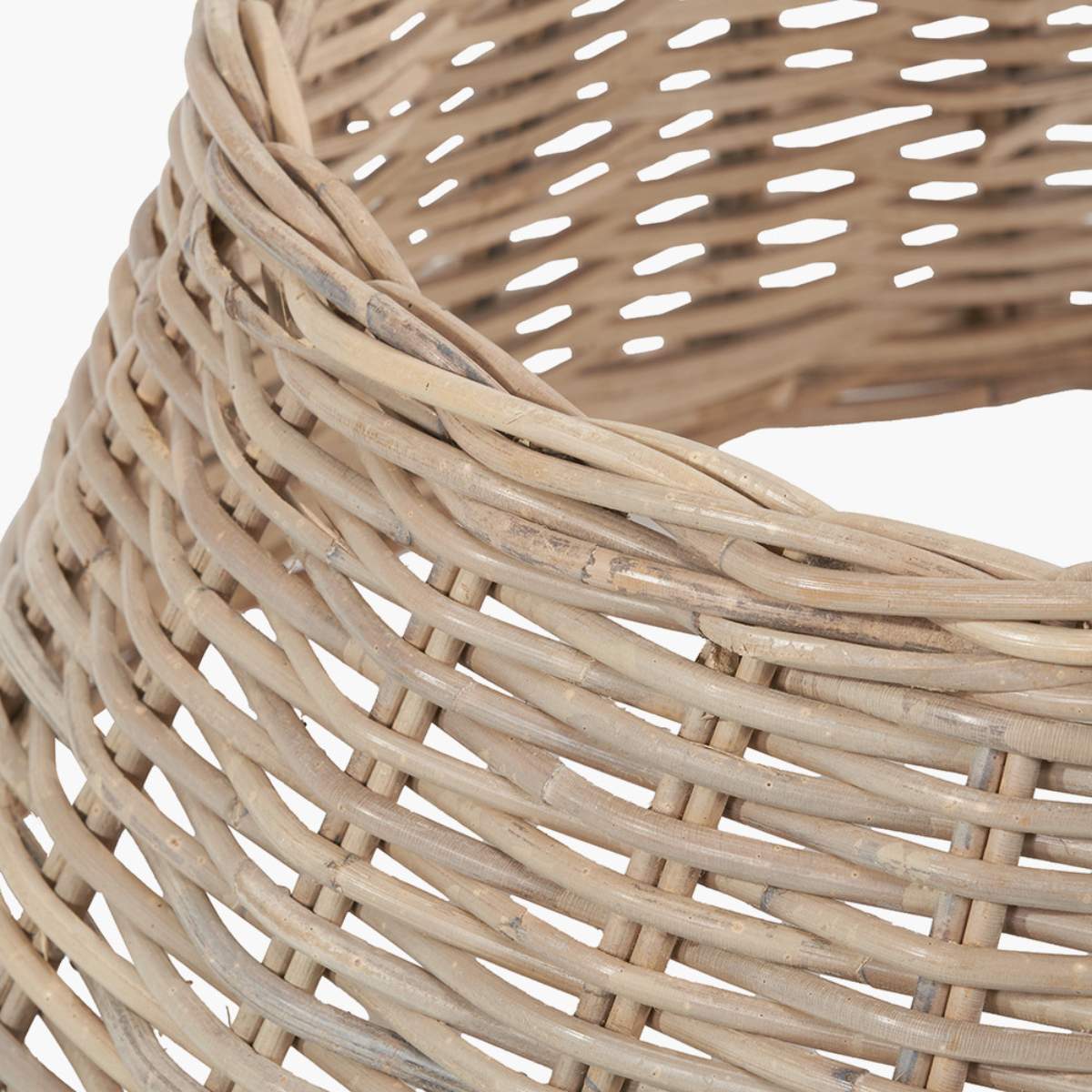 Pacific Lifestyle Tobs Grey Kubu Rattan Christmas Tree Basket Skirt Ring