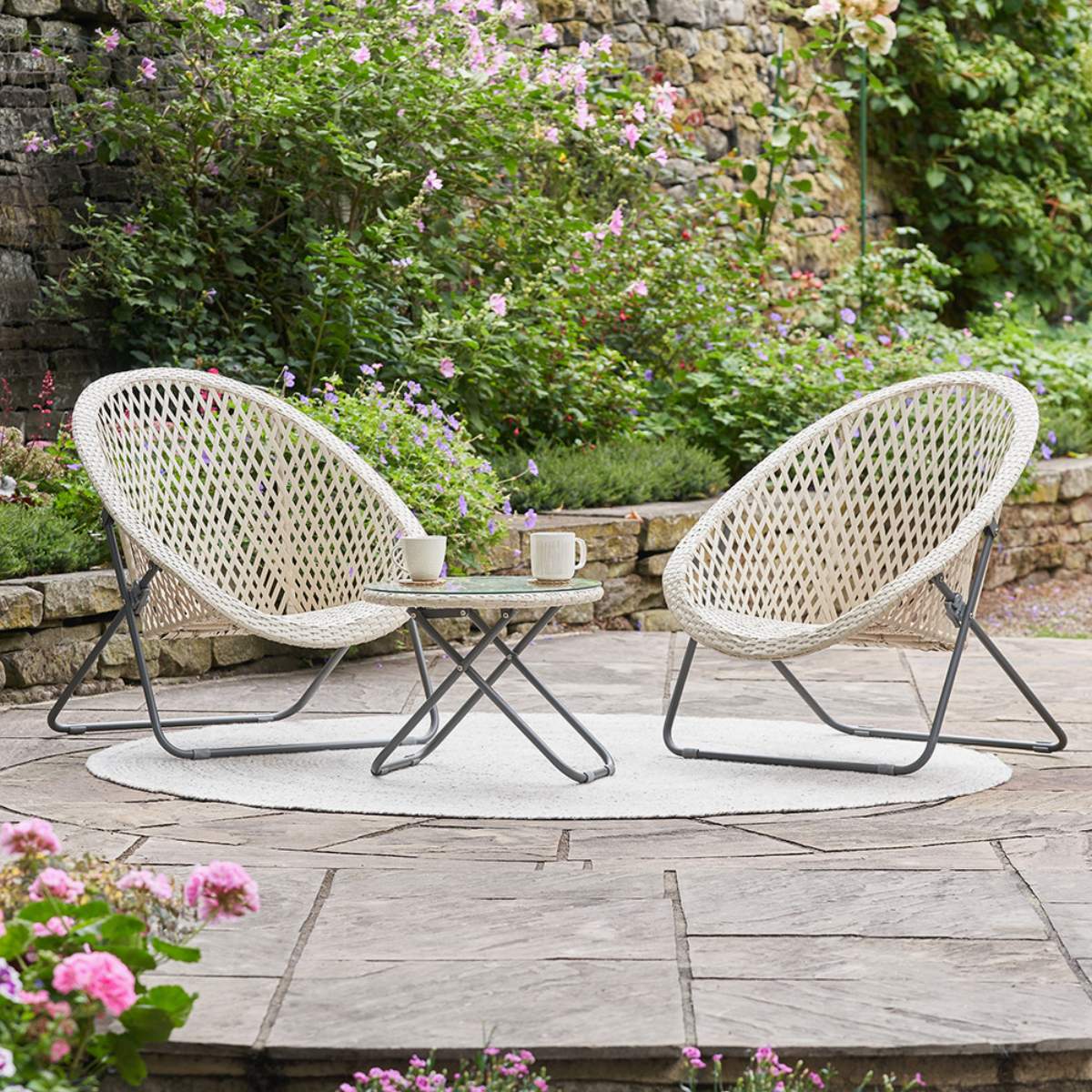 Pacific Lifestyle Tobs Outdoor Grey Foldable Loungers Set