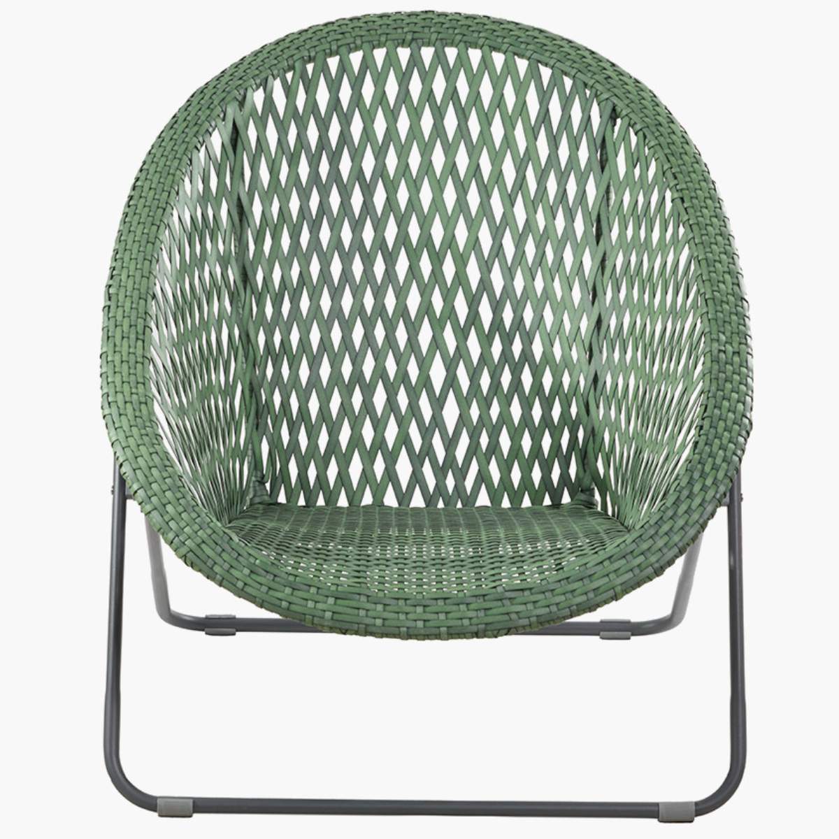 Pacific Lifestyle Tobs Outdoor Emerald Green Synthetic Rattan Lounger Chair