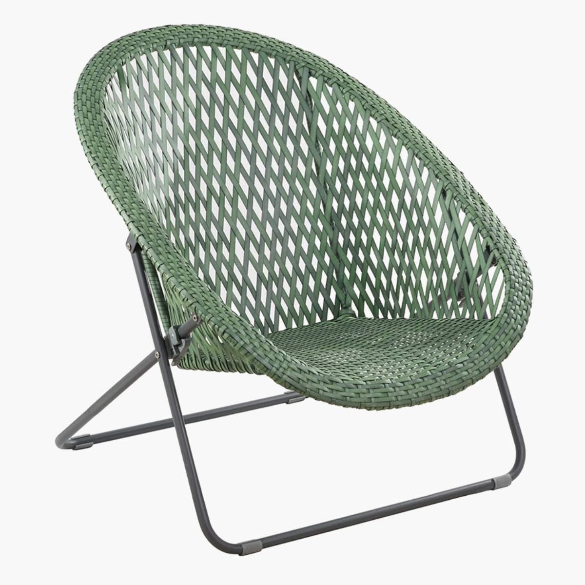Pacific Lifestyle Tobs Outdoor Emerald Green Synthetic Rattan Lounger Chair