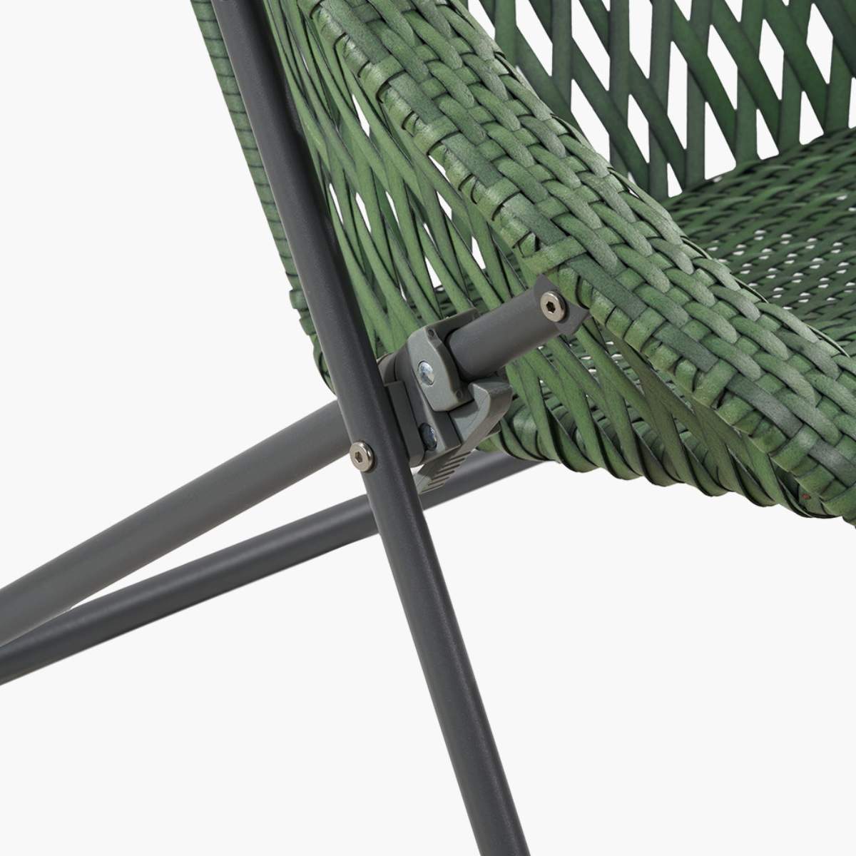 Pacific Lifestyle Tobs Outdoor Emerald Green Synthetic Rattan Lounger Chair