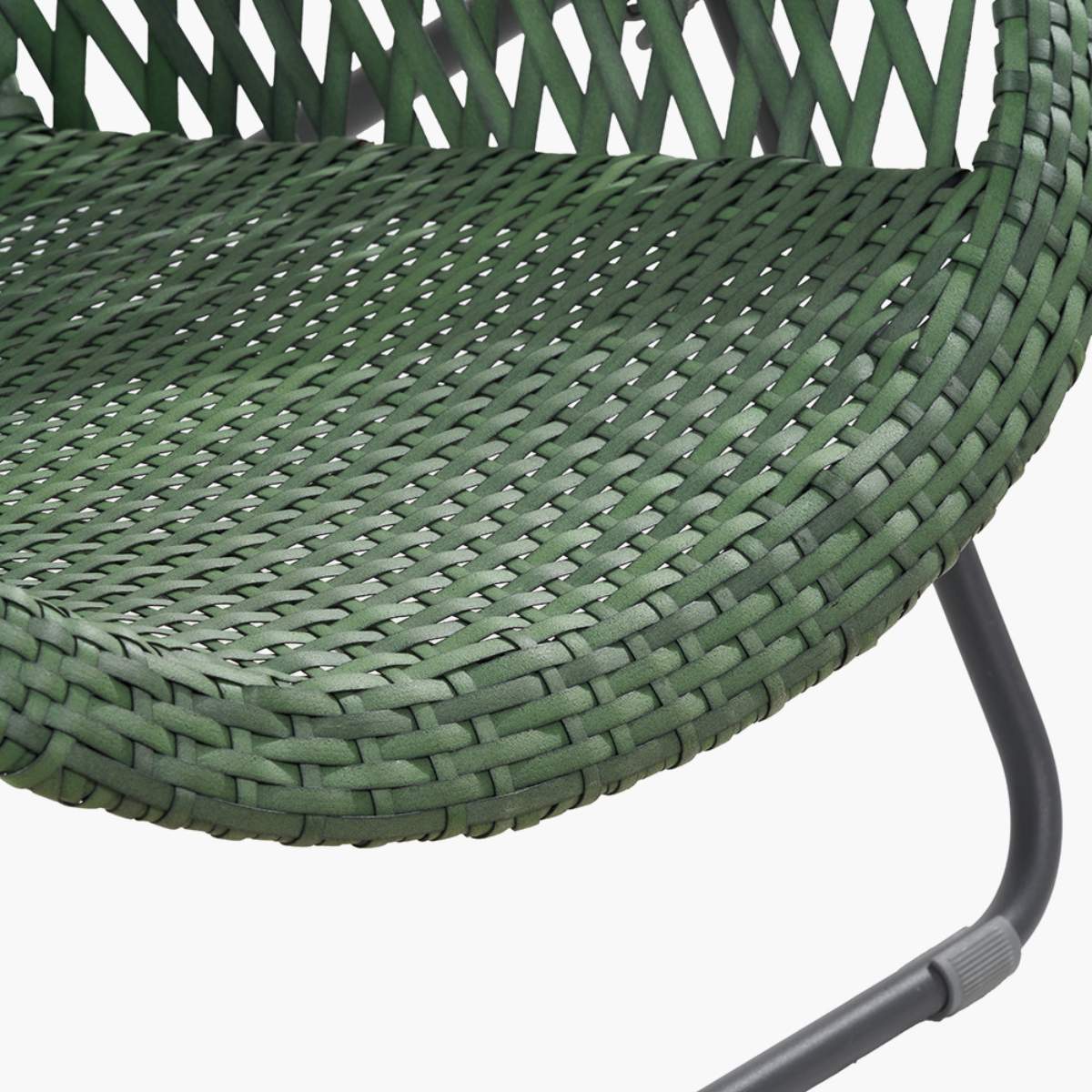 Pacific Lifestyle Tobs Outdoor Emerald Green Synthetic Rattan Lounger Chair