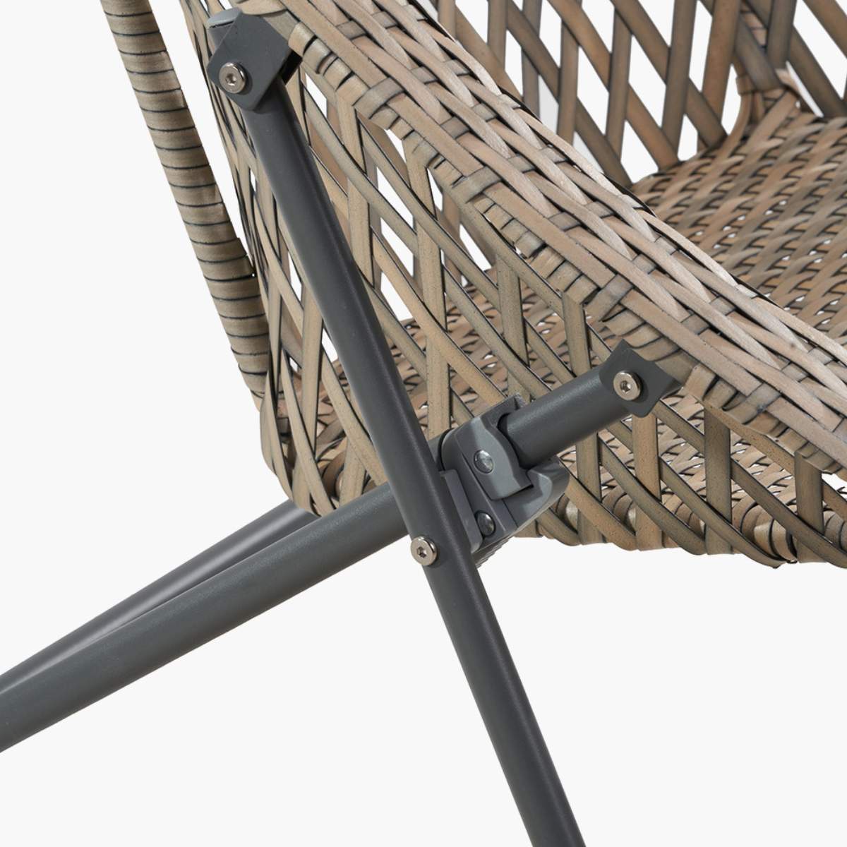 Pacific Lifestyle Tobs Outdoor Grey Foldable Loungers Set with Oval Table