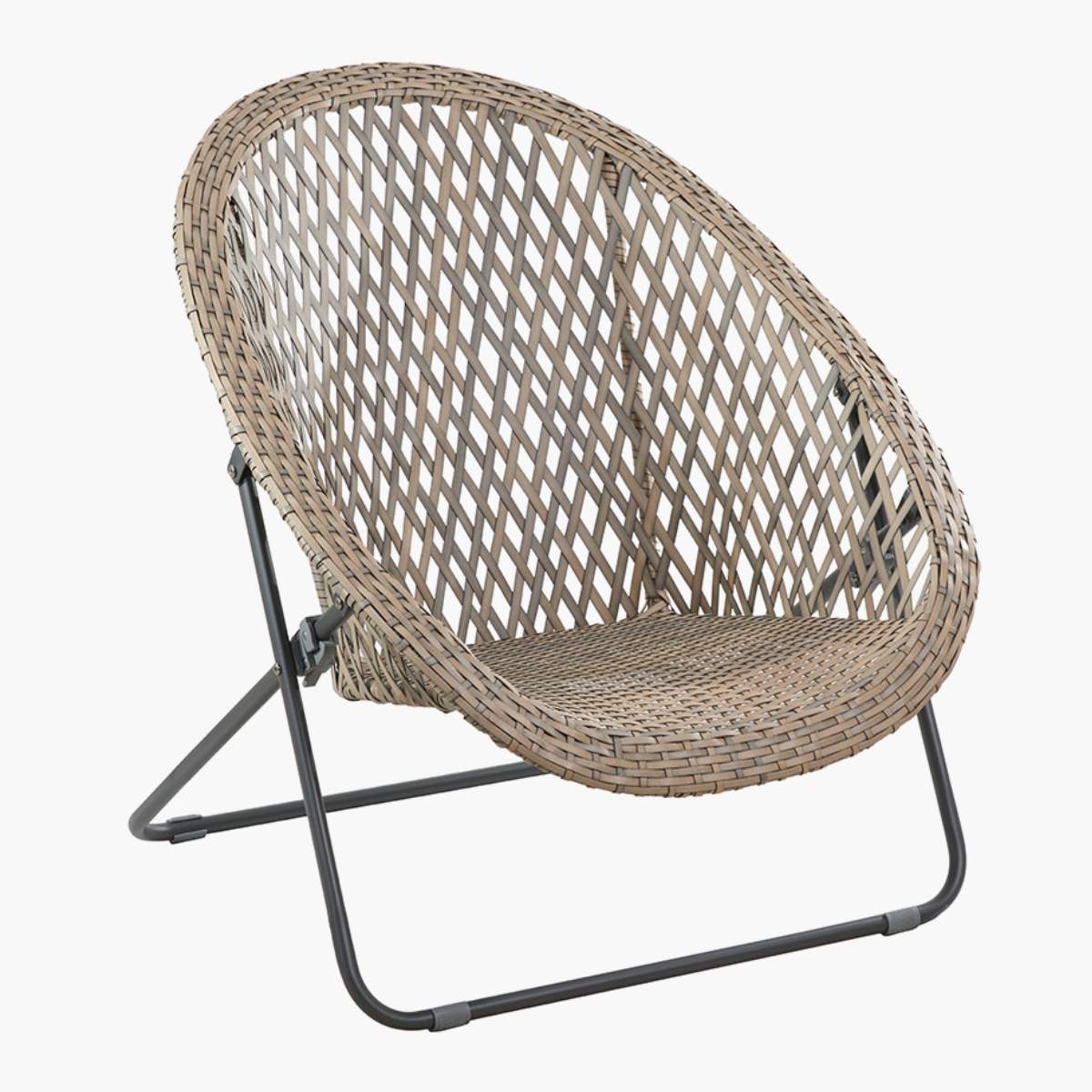 Pacific Lifestyle Tobs Outdoor Grey Foldable Loungers Set with Oval Table