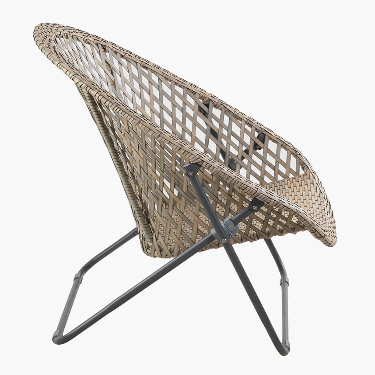 Pacific Lifestyle Tobs Outdoor Grey Foldable Loungers Set with Oval Table