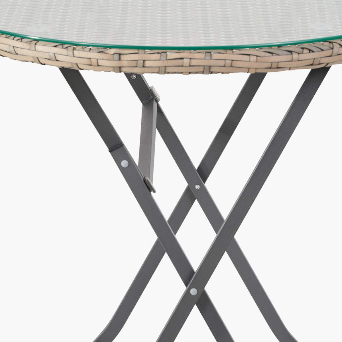 Pacific Lifestyle Tobs Outdoor Grey Synthetic Rattan Bench & Two Armchairs Bistro Set
