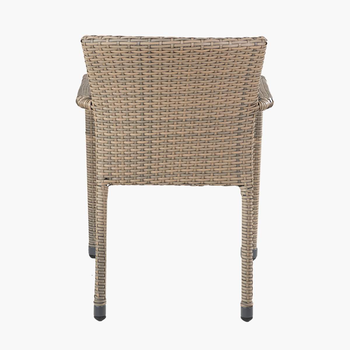 Pacific Lifestyle Tobs Outdoor Grey Synthetic Rattan Bench & Two Armchairs Bistro Set