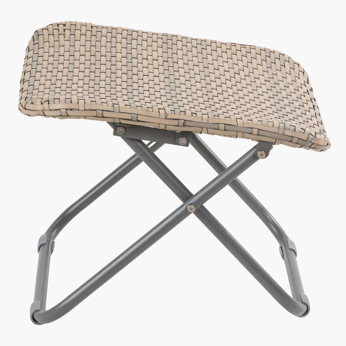 Pacific Lifestyle Tobs Outdoor Grey Synthetic Rattan Folding Footstool