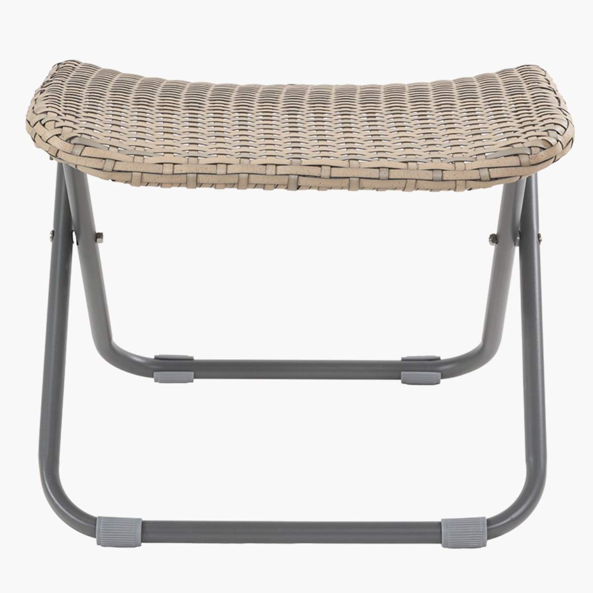 Pacific Lifestyle Tobs Outdoor Grey Synthetic Rattan Folding Footstool