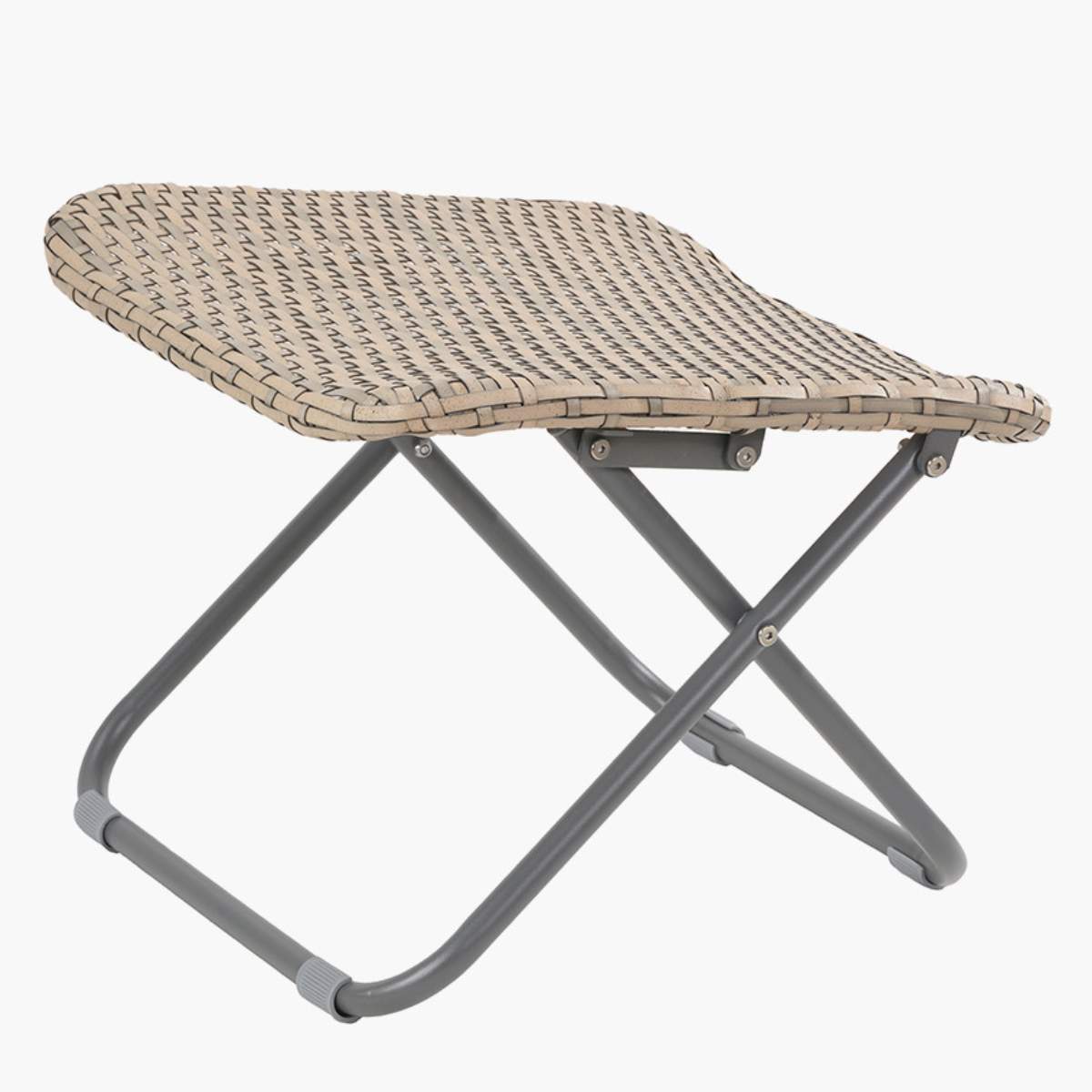 Pacific Lifestyle Tobs Outdoor Grey Synthetic Rattan Folding Footstool