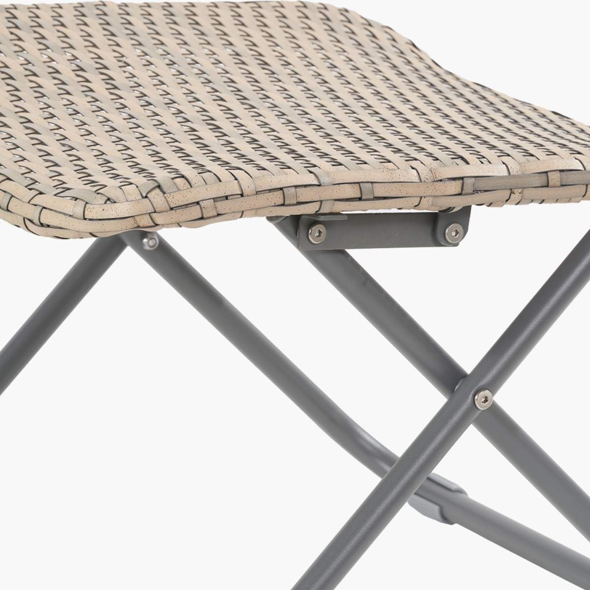Pacific Lifestyle Tobs Outdoor Grey Synthetic Rattan Folding Footstool