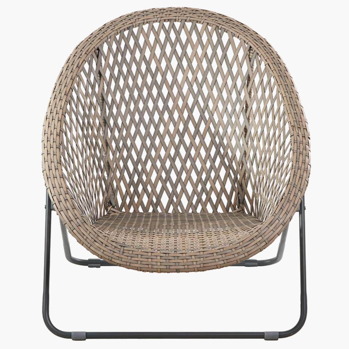Pacific Lifestyle Tobs Outdoor Grey Synthetic Rattan Lounger Chair