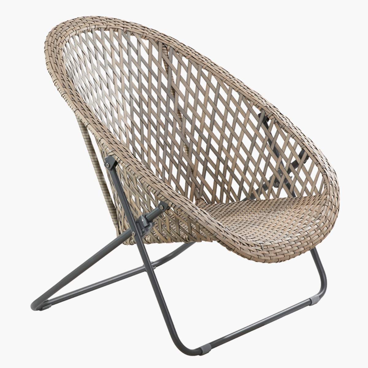 Pacific Lifestyle Tobs Outdoor Grey Synthetic Rattan Lounger Chair