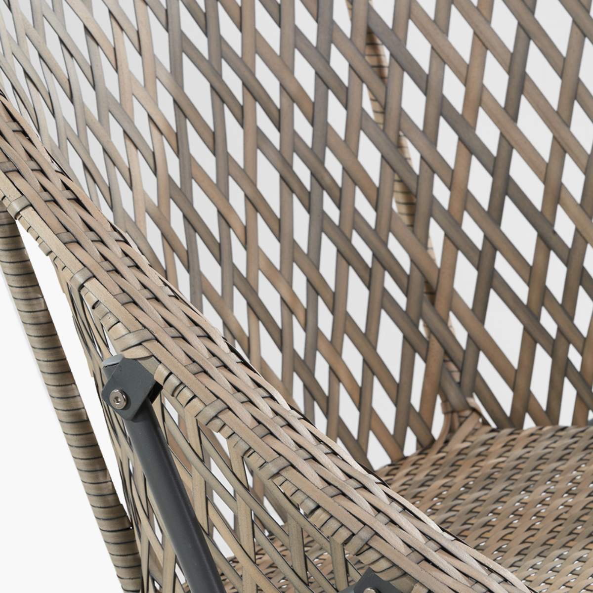 Pacific Lifestyle Tobs Outdoor Grey Synthetic Rattan Lounger Chair