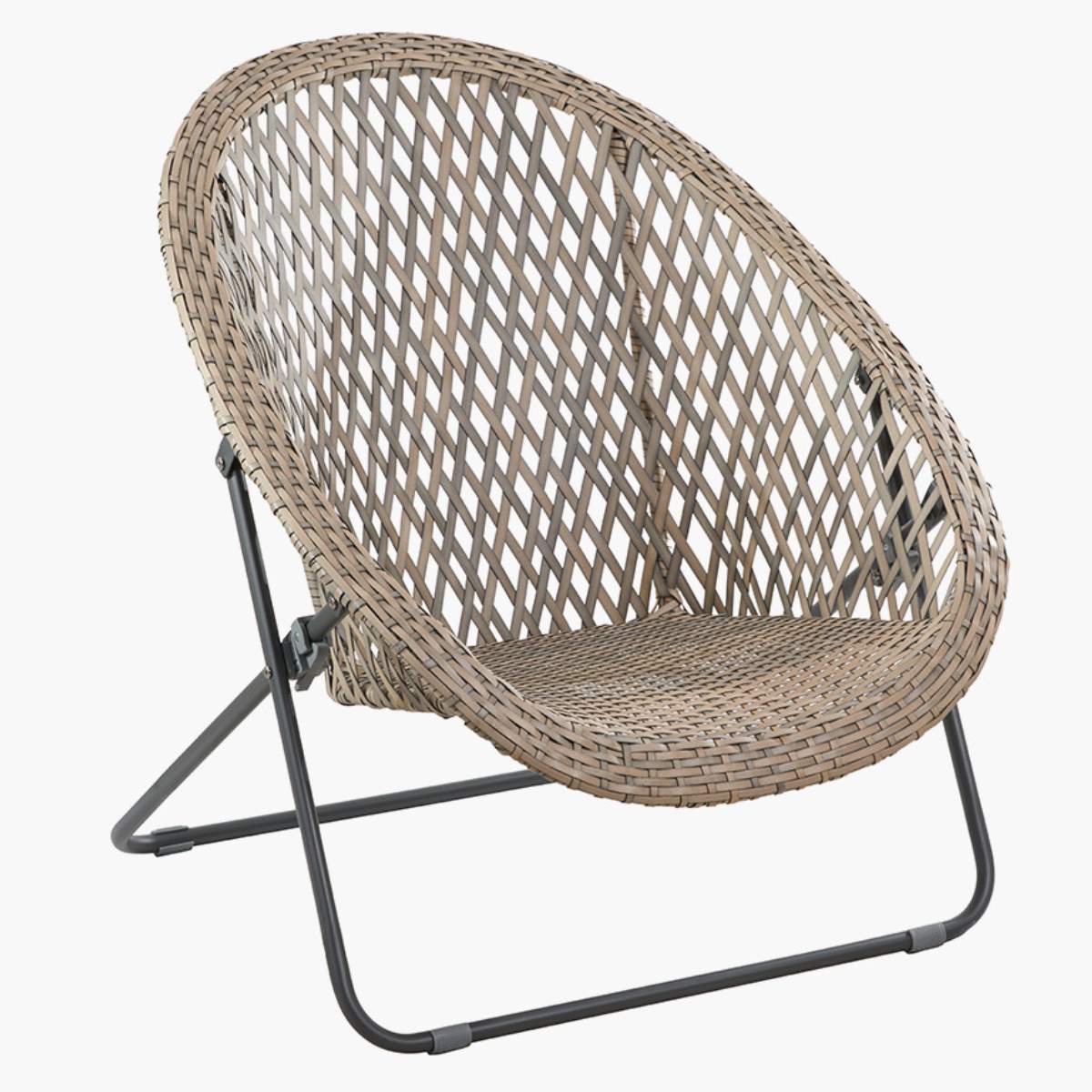 Pacific Lifestyle Tobs Outdoor Grey Synthetic Rattan Lounger Chair