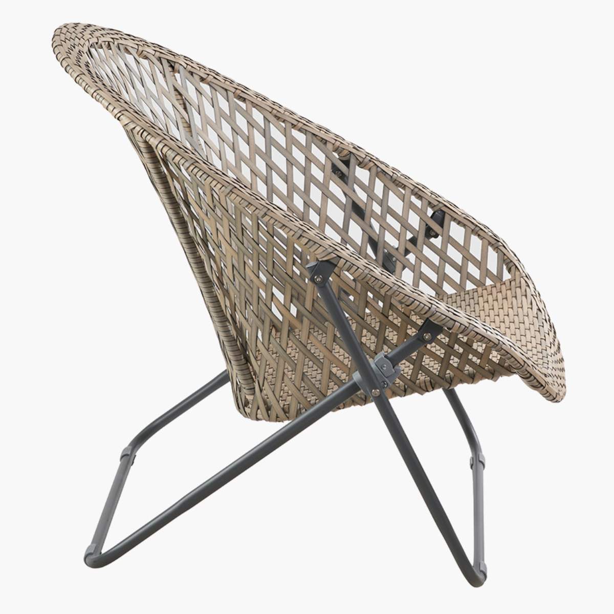 Pacific Lifestyle Tobs Outdoor Grey Synthetic Rattan Lounger Chair