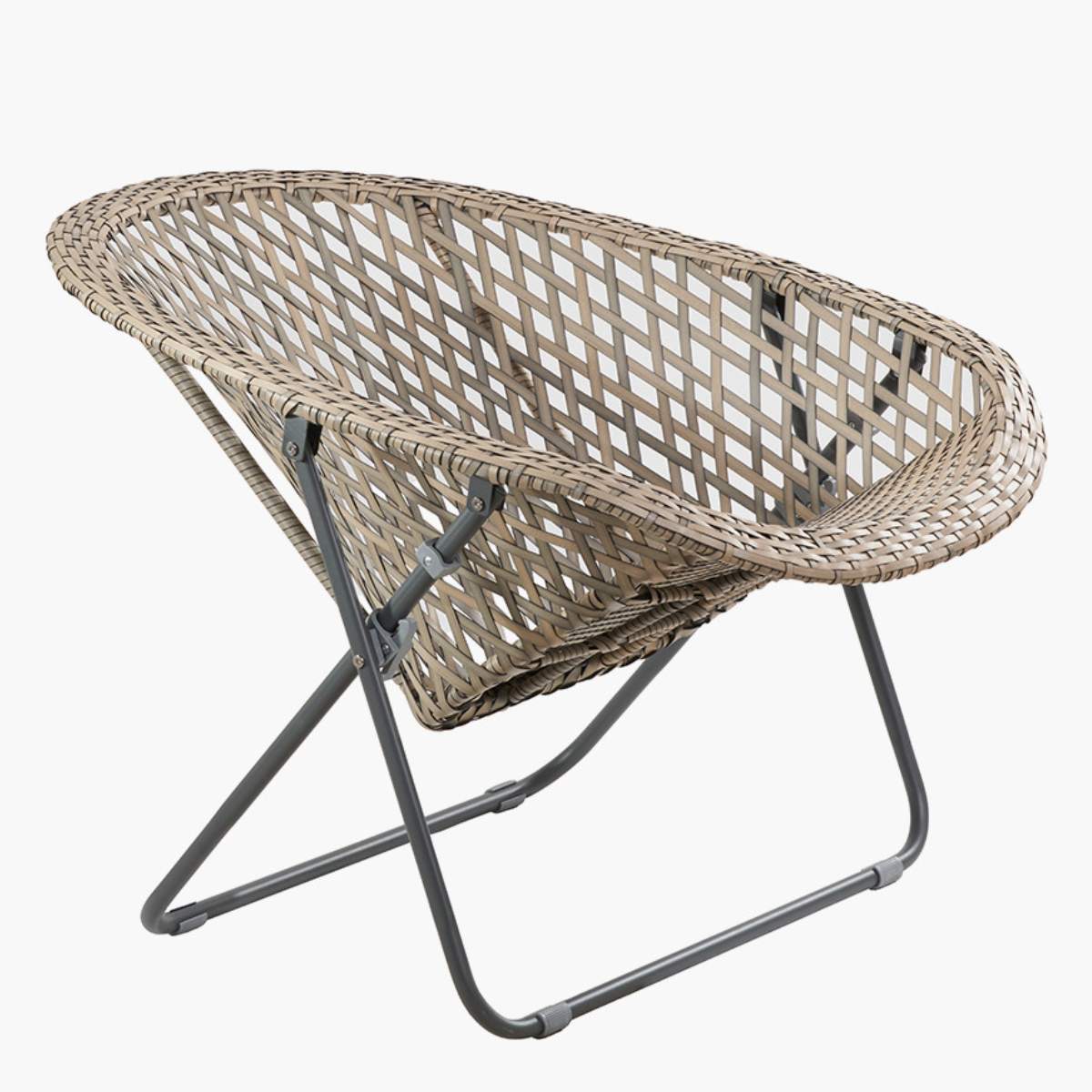 Pacific Lifestyle Tobs Outdoor Grey Synthetic Rattan Lounger Chair