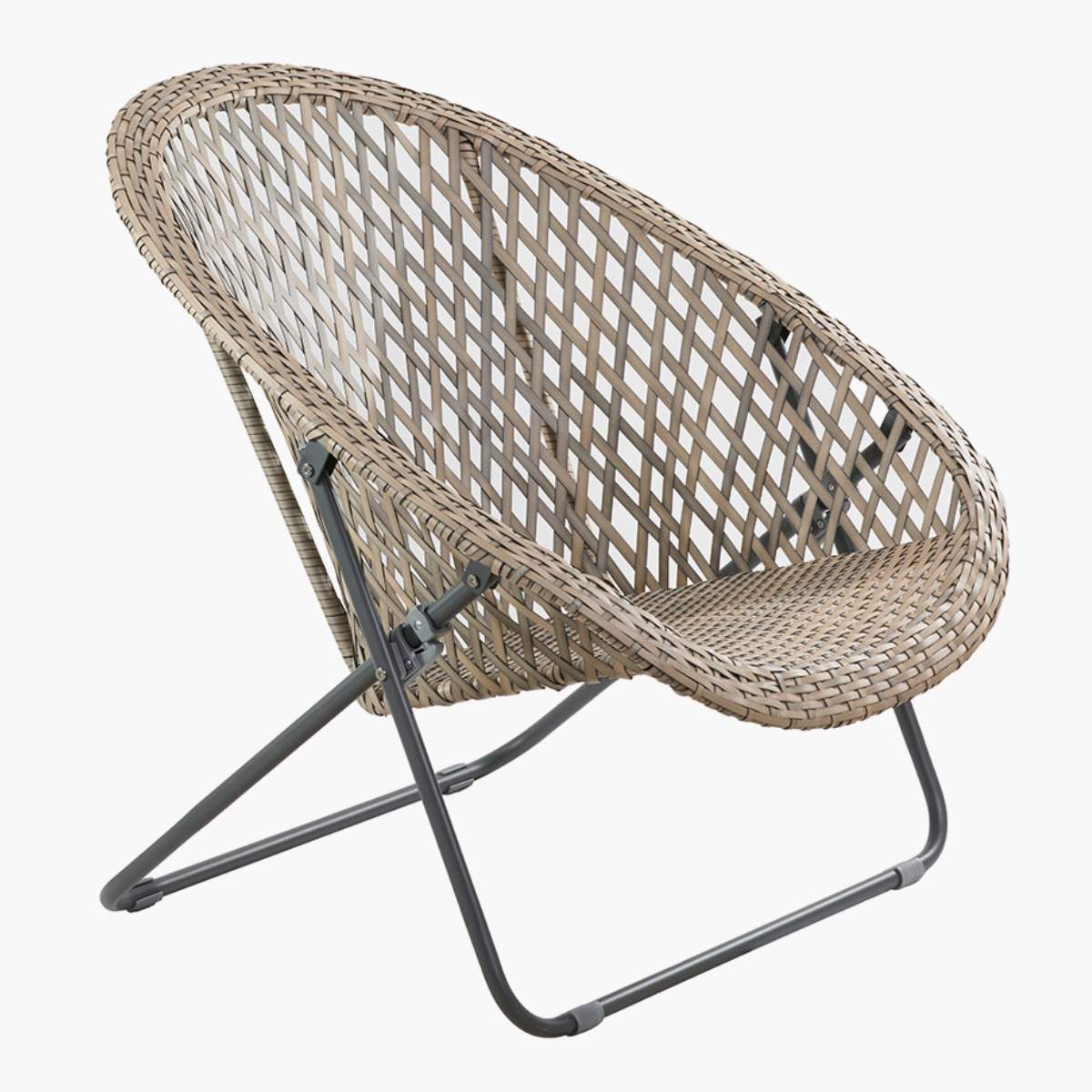 Pacific Lifestyle Tobs Outdoor Grey Synthetic Rattan Lounger Chair