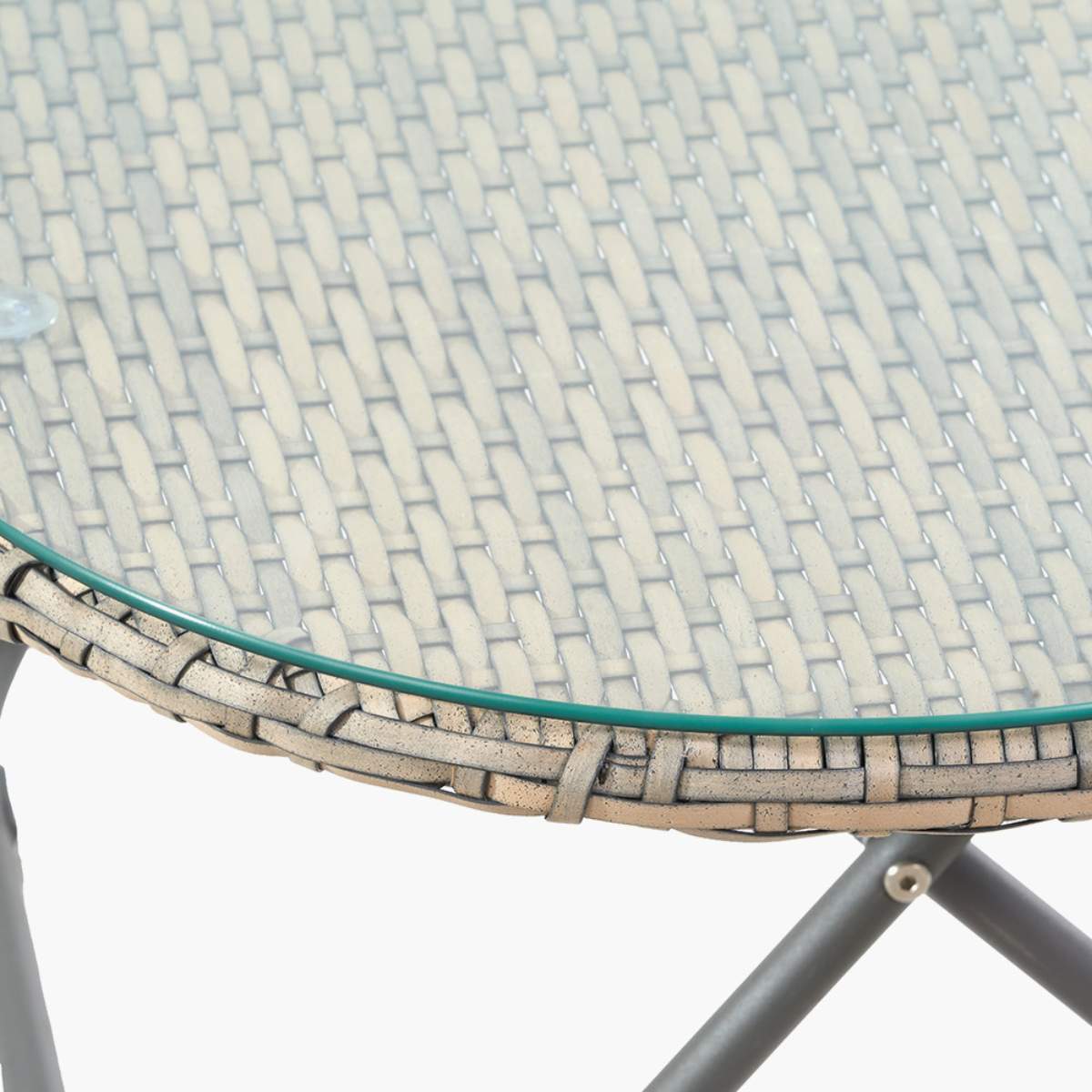 Pacific Lifestyle Tobs Outdoor Grey Synthetic Rattan Oval Lounger Table