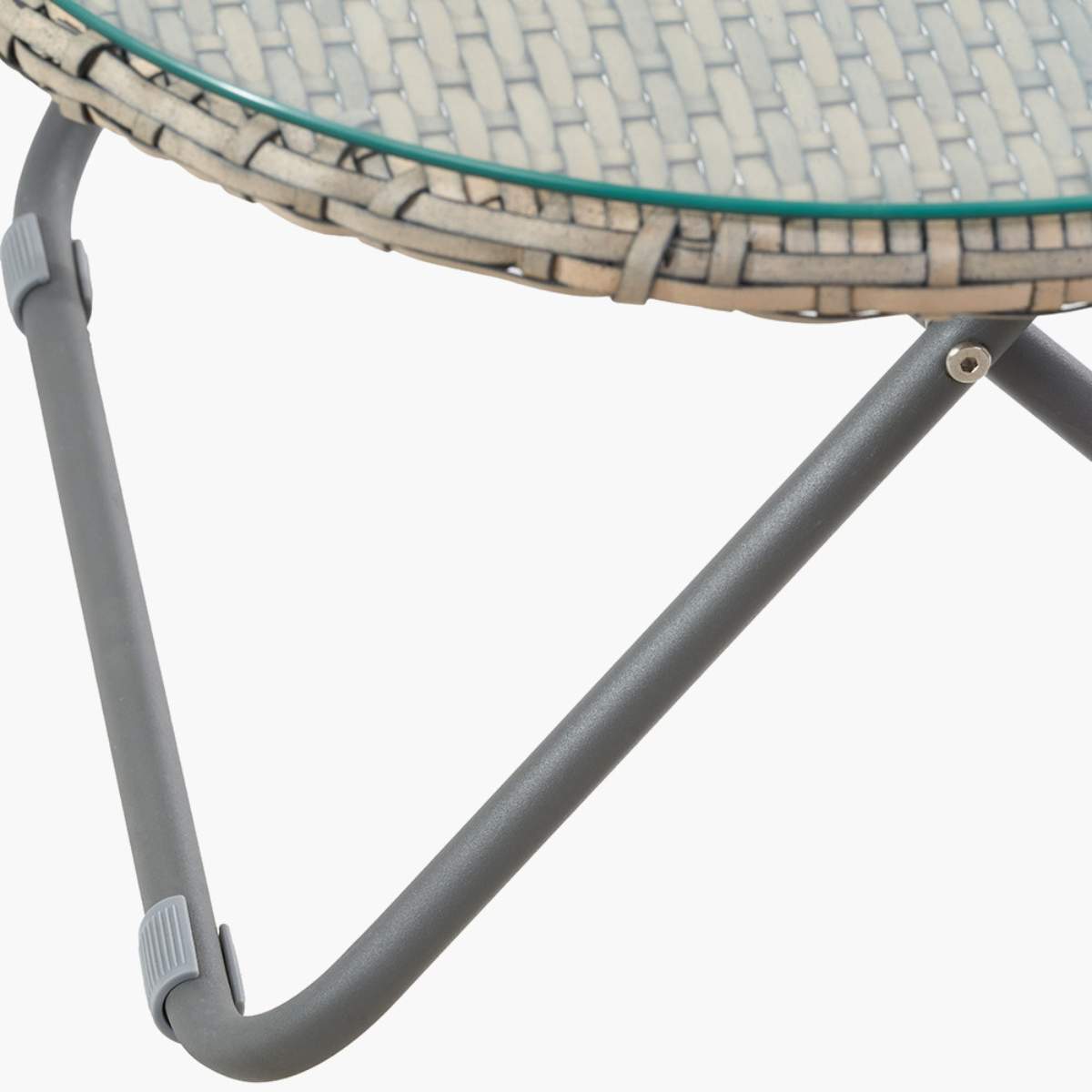 Pacific Lifestyle Tobs Outdoor Grey Synthetic Rattan Oval Lounger Table