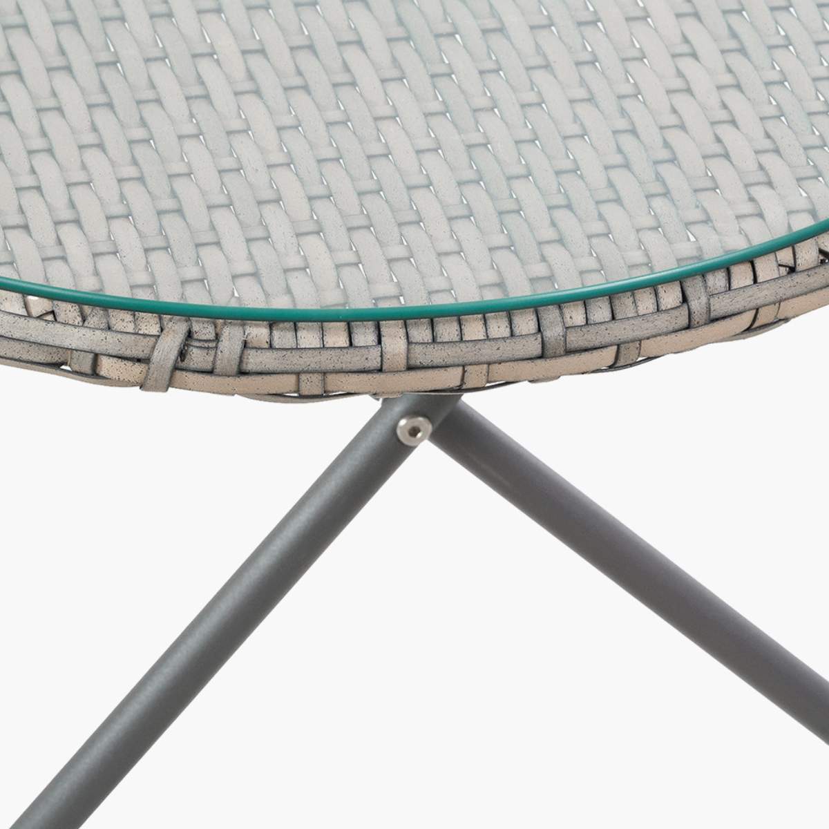 Pacific Lifestyle Tobs Outdoor Grey Synthetic Rattan Oval Lounger Table