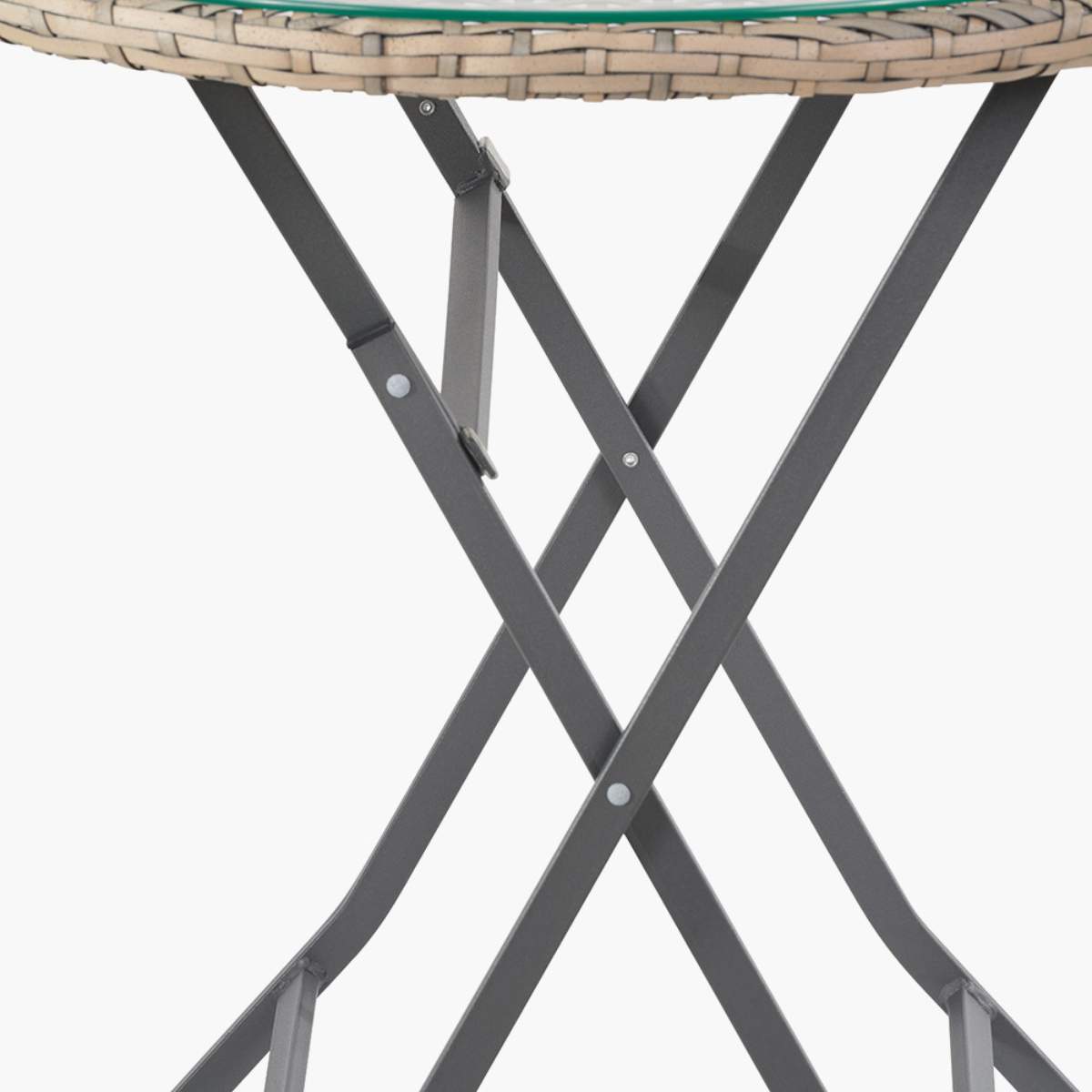 Pacific Lifestyle Tobs Outdoor Grey Synthetic Rattan Stackable Bistro Set