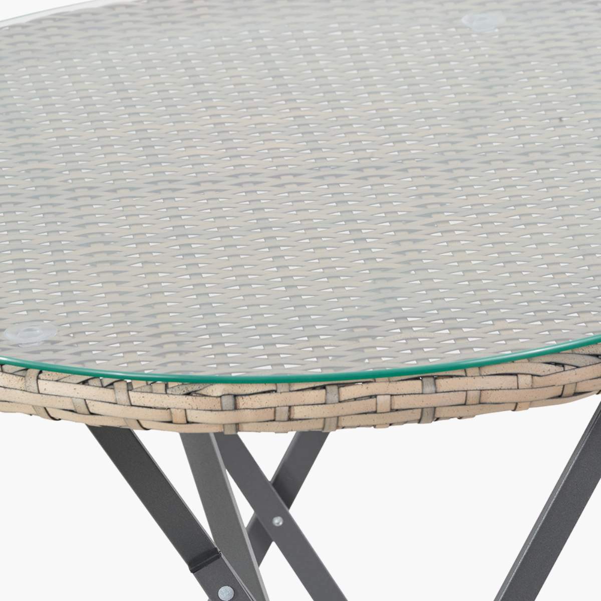 Pacific Lifestyle Tobs Outdoor Grey Synthetic Rattan Stackable Bistro Set