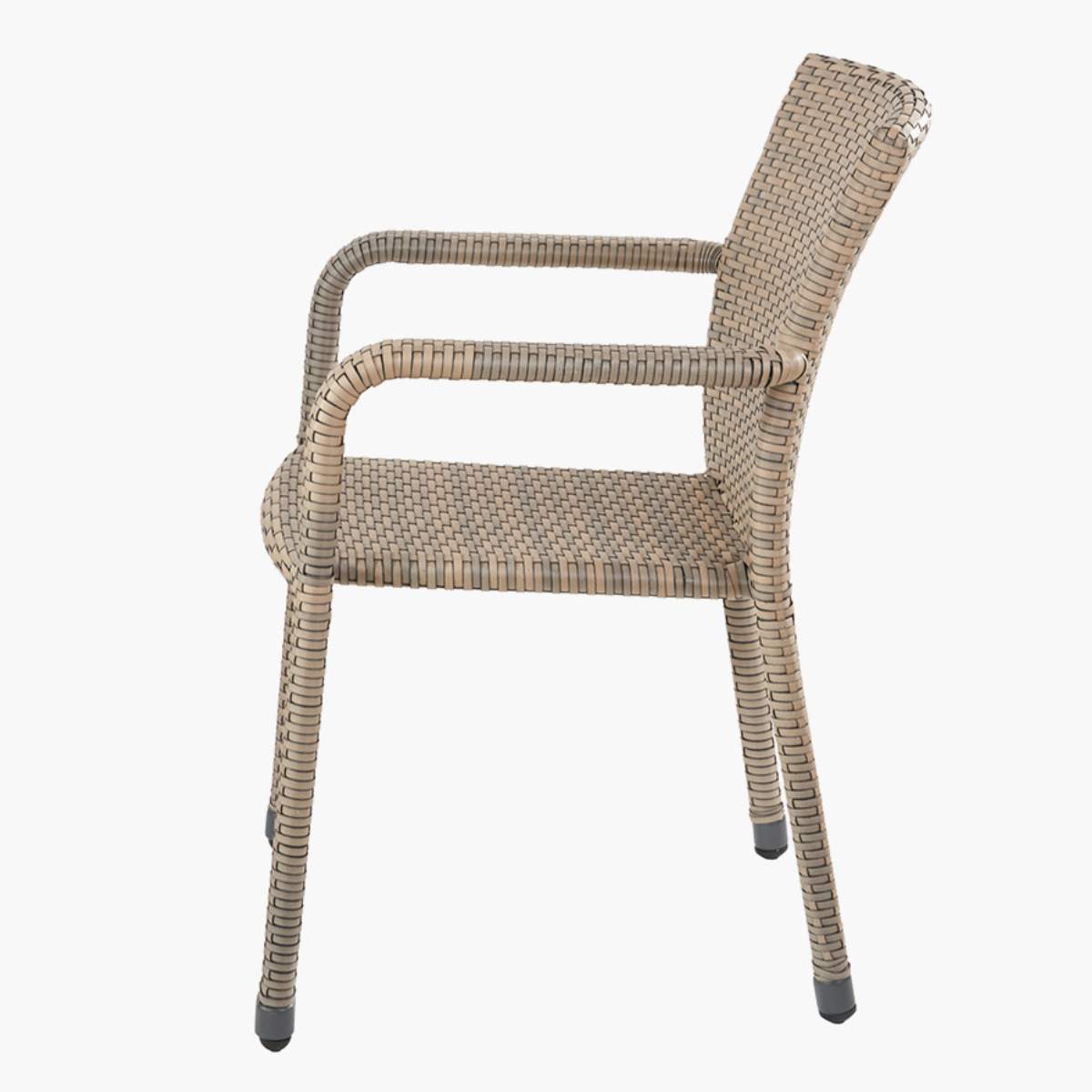 Pacific Lifestyle Tobs Outdoor Grey Synthetic Rattan Stackable Bistro Set