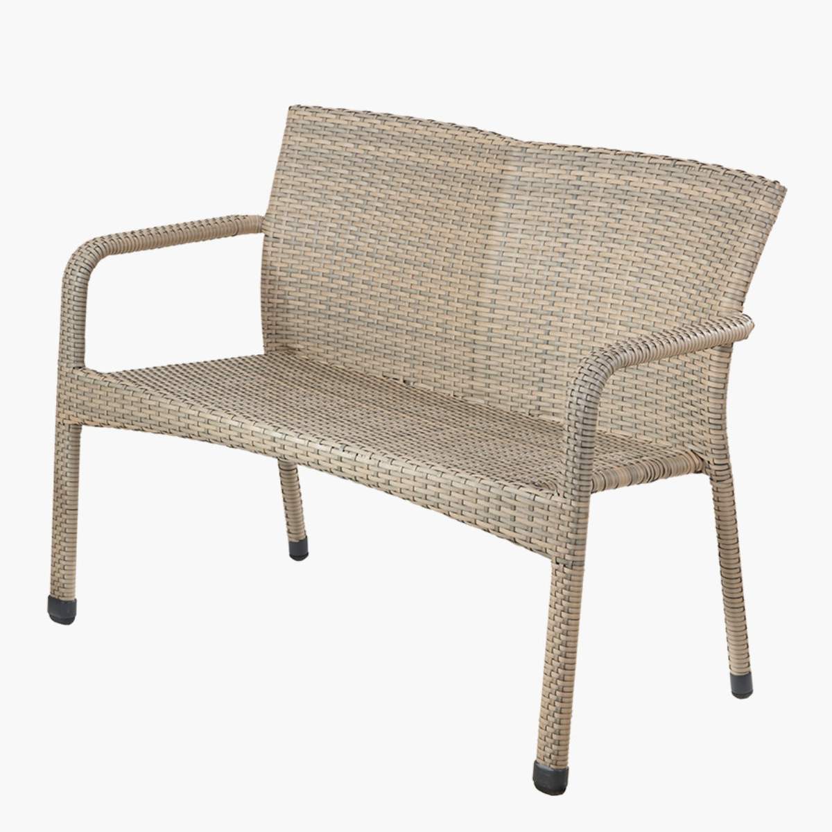 Pacific Lifestyle Tobs Outdoor Grey Synthetic Rattan Stacking Bench