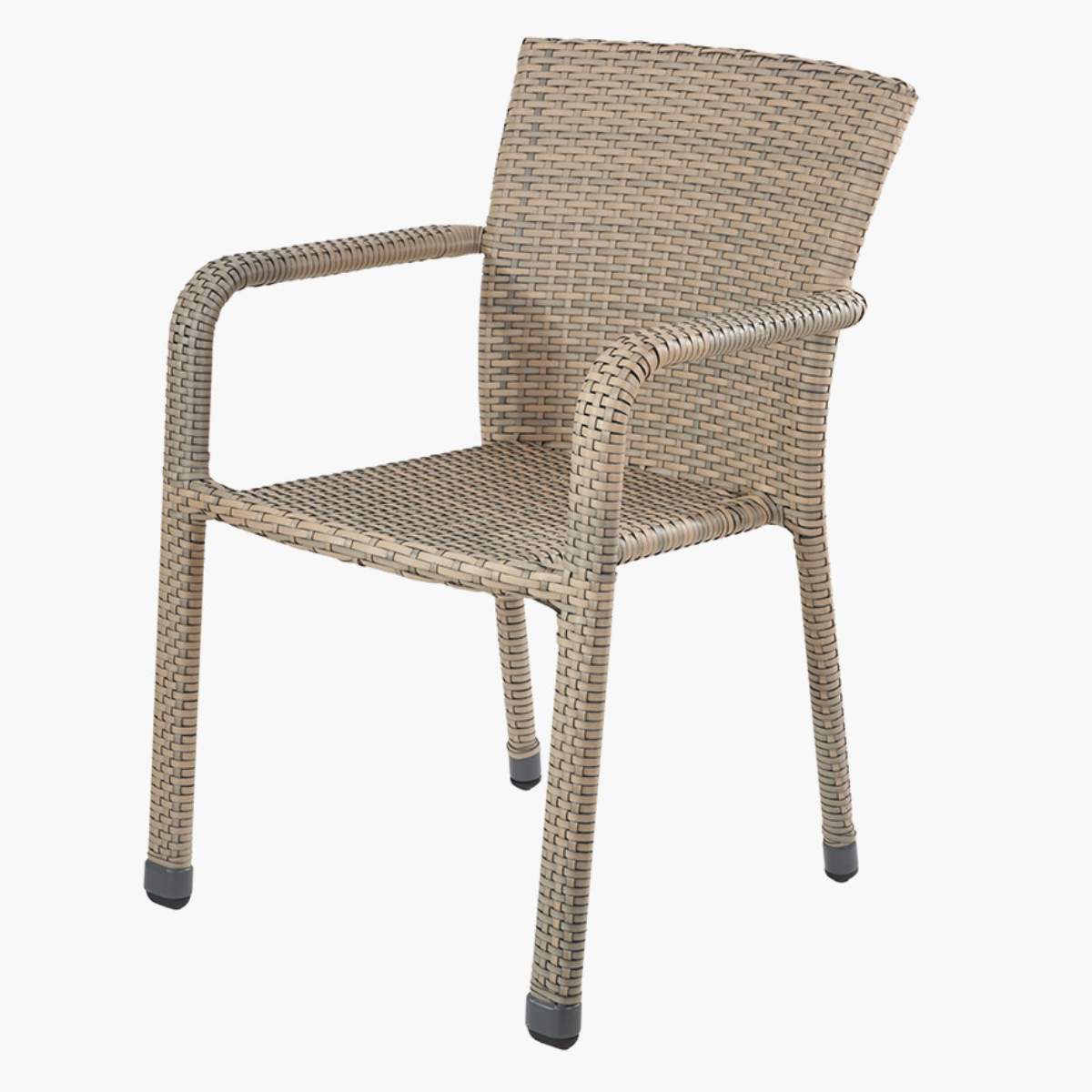 Pacific Lifestyle Tobs Outdoor Grey Synthetic Rattan Stacking Chair