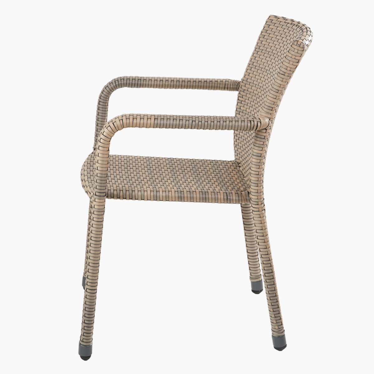 Pacific Lifestyle Tobs Outdoor Grey Synthetic Rattan Stacking Chair