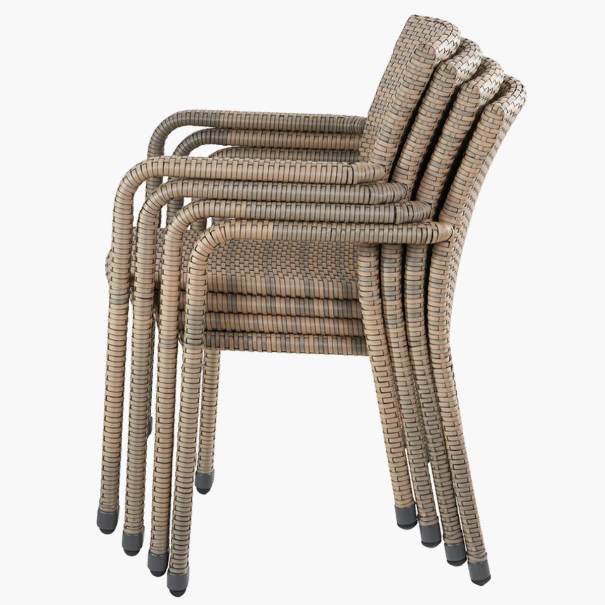 Pacific Lifestyle Tobs Outdoor Grey Synthetic Rattan Stacking Chair