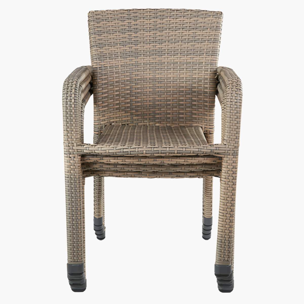 Pacific Lifestyle Tobs Outdoor Grey Synthetic Rattan Stacking Chair