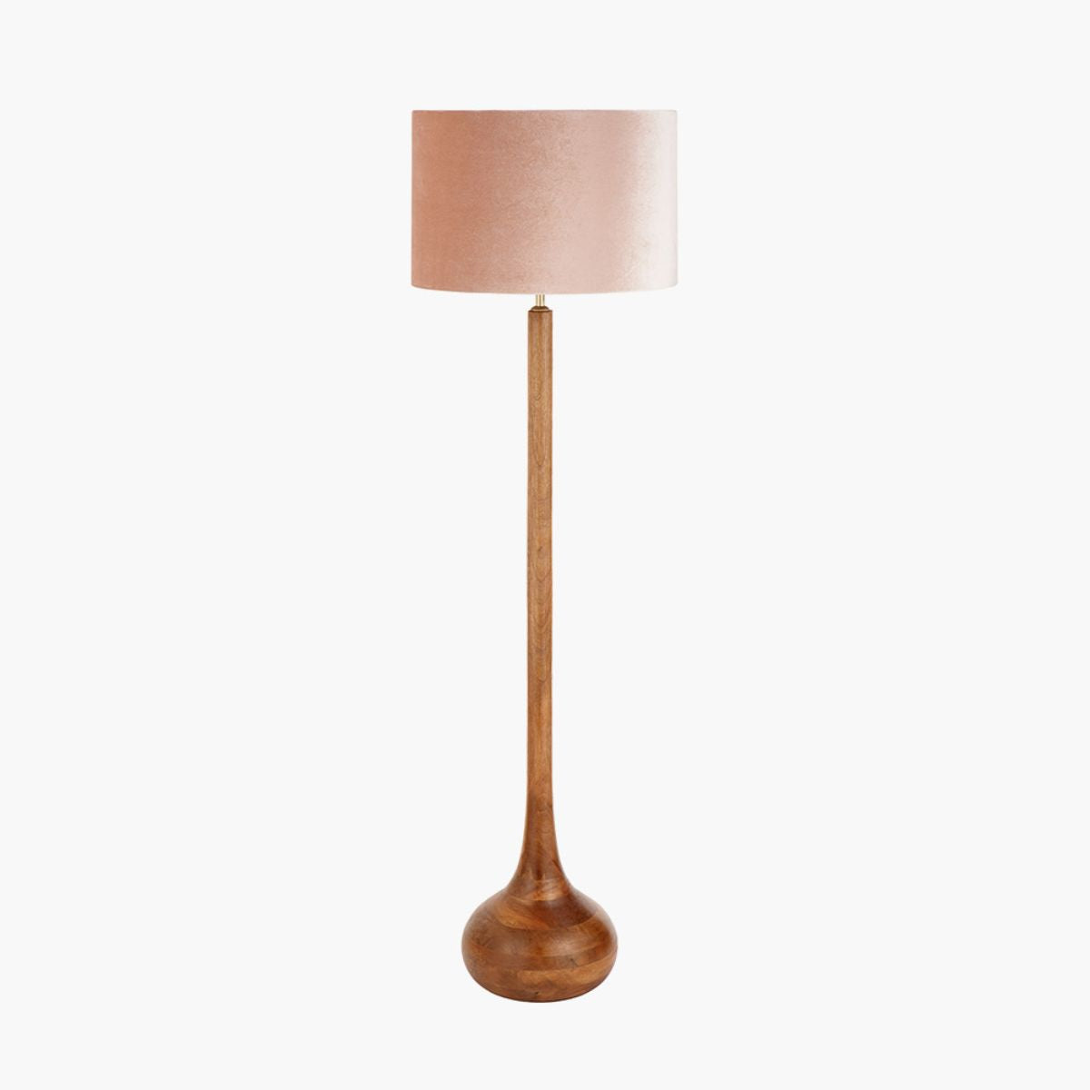 Pacific Lifestyle Toma Oiled Wood Tall Neck Floor Lamp Base