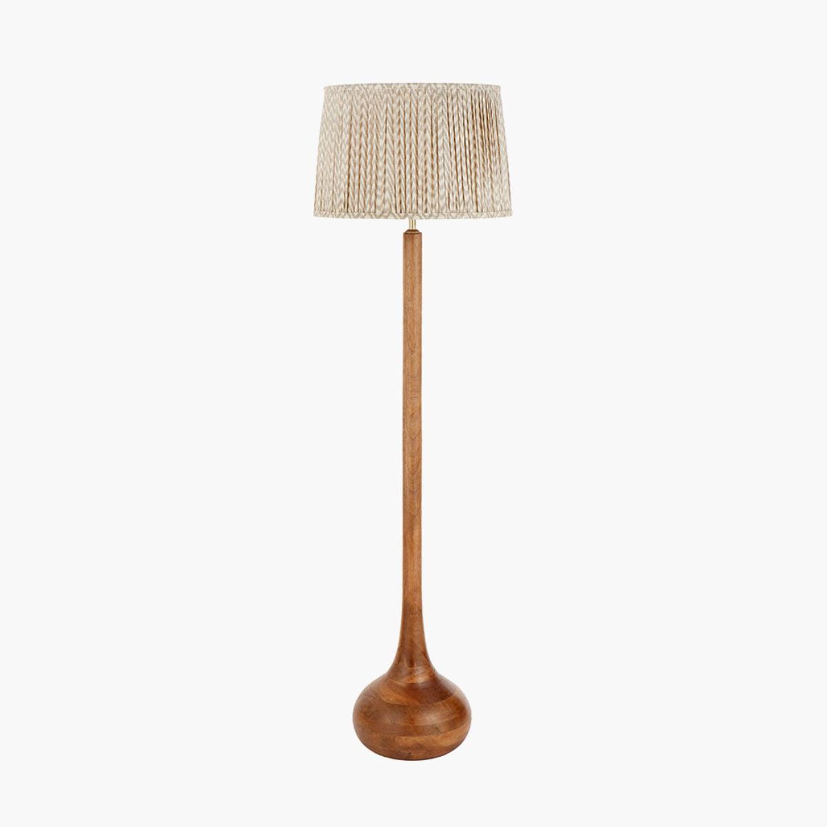 Pacific Lifestyle Toma Oiled Wood Tall Neck Floor Lamp Base