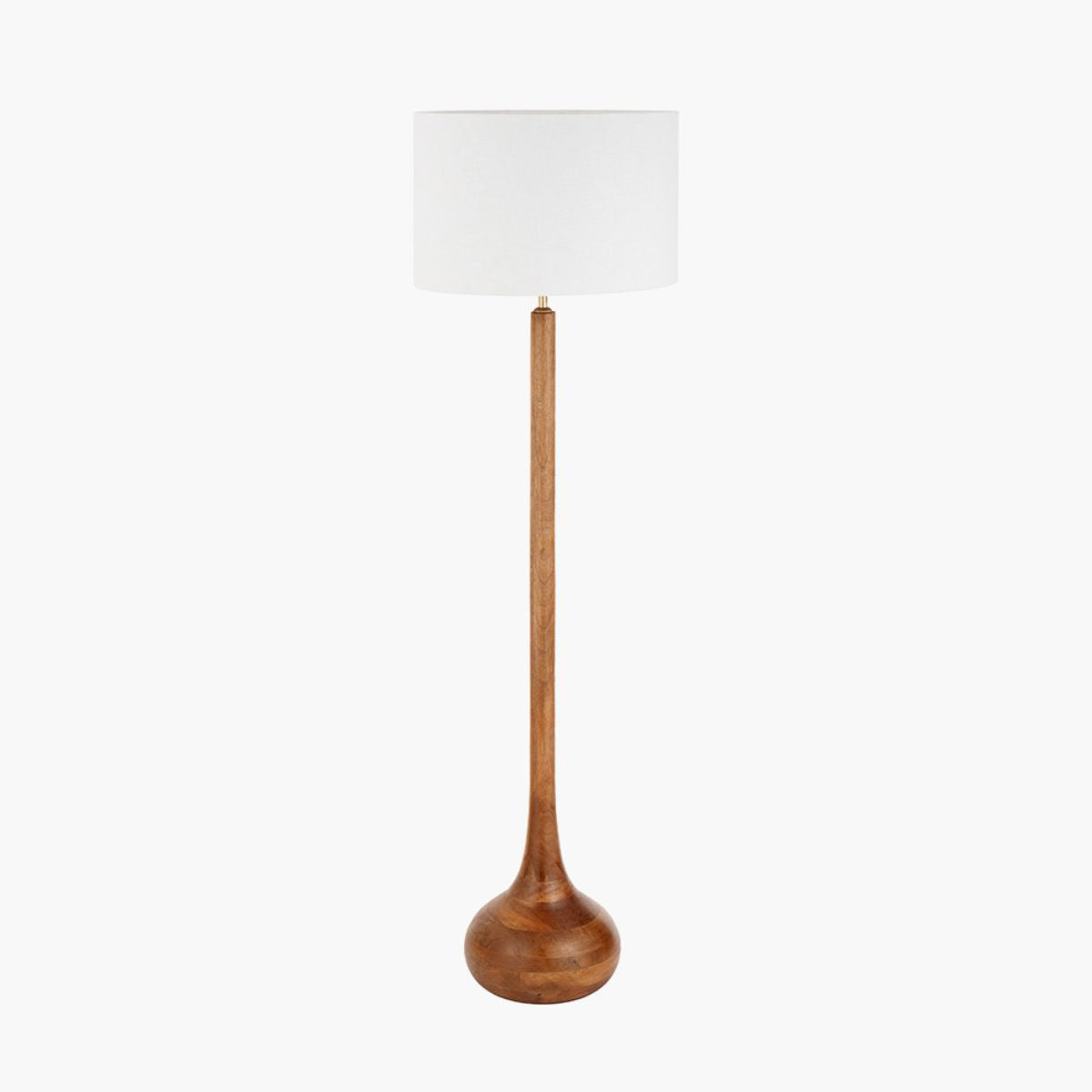 Pacific Lifestyle Toma Oiled Wood Tall Neck Floor Lamp Base