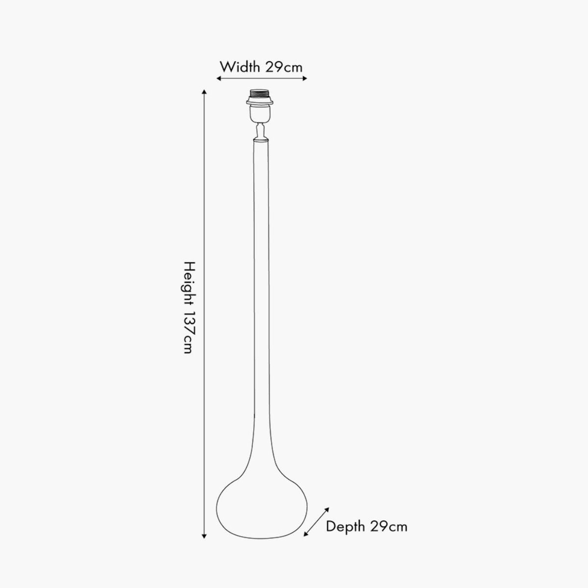 Pacific Lifestyle Toma Oiled Wood Tall Neck Floor Lamp Base