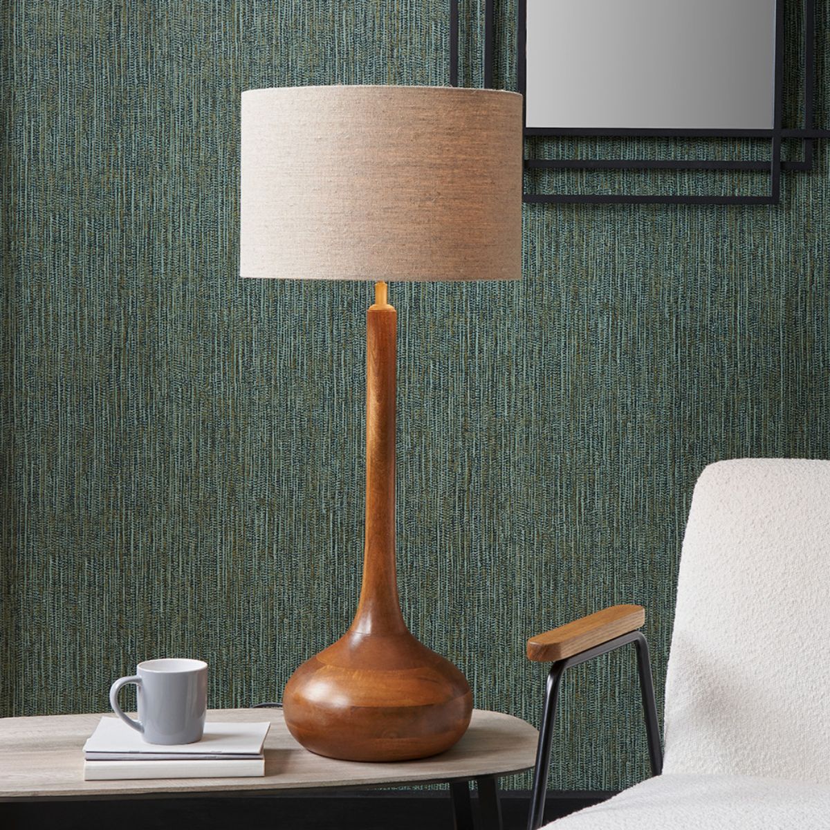 Pacific Lifestyle Toma Oiled Wood Tall Neck Table Lamp Base