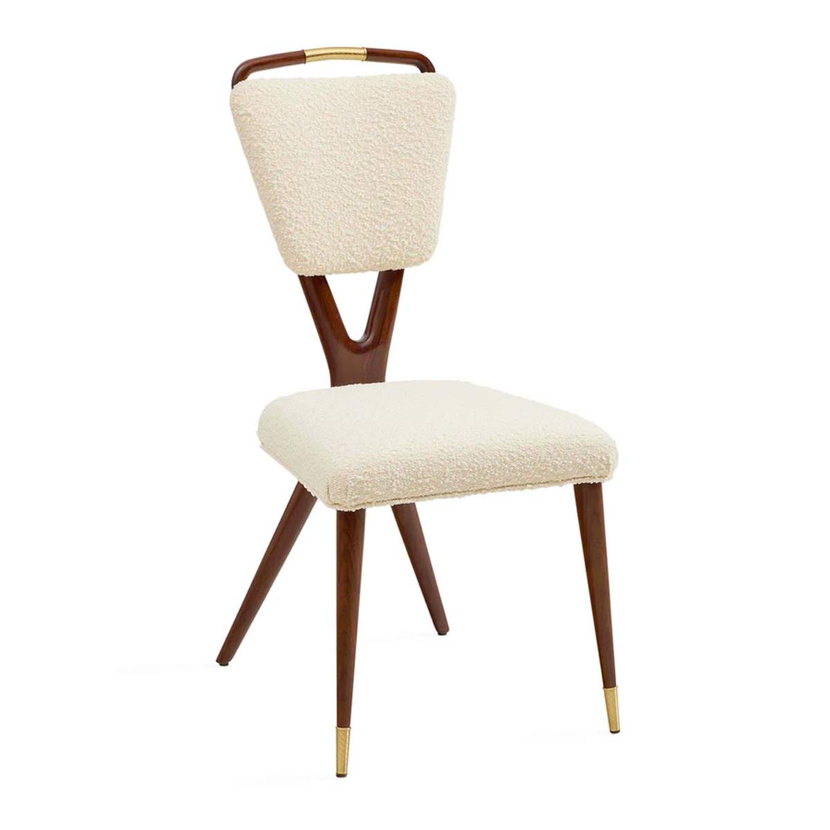 Jonathan Adler Torino Walnut X-Back Dining Chair
