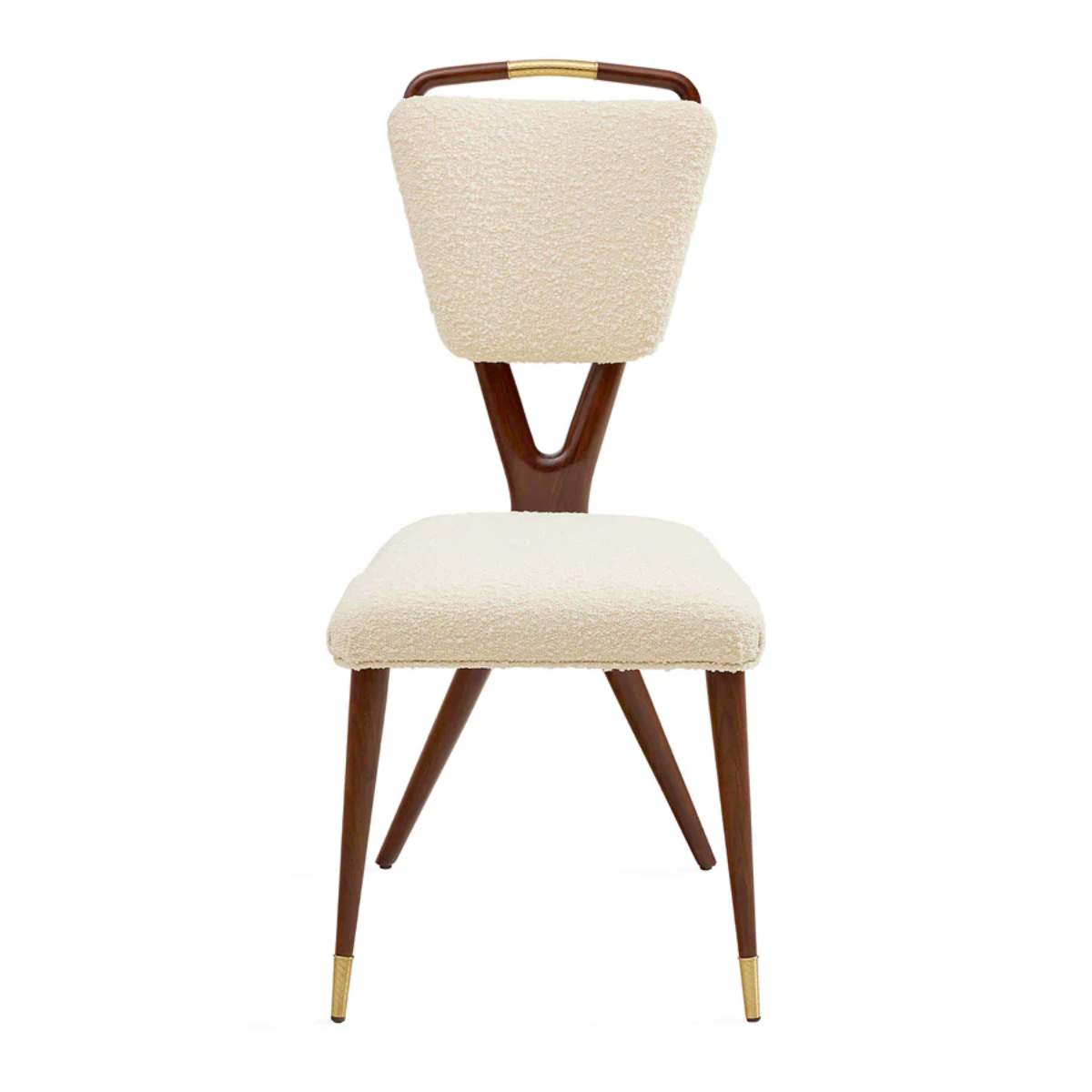 Jonathan Adler Torino Walnut X-Back Dining Chair