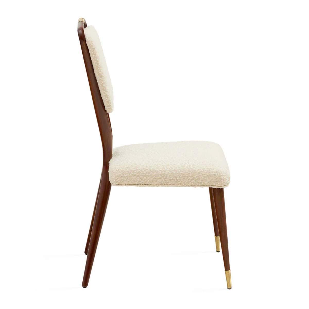 Jonathan Adler Torino Walnut X-Back Dining Chair
